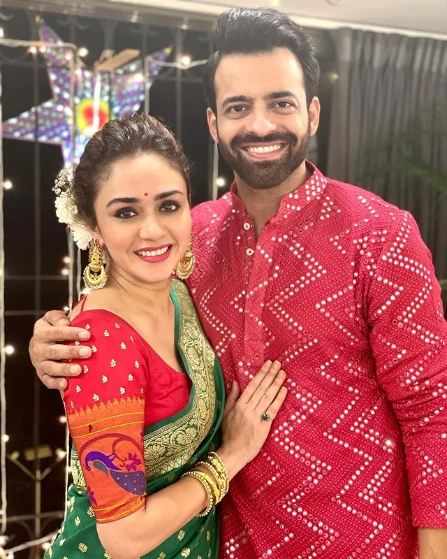 Amruta Khanvilkar with husband